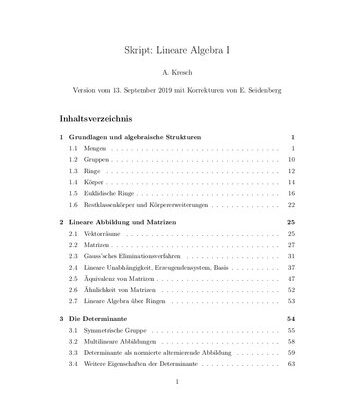 خرید و دانلود نسخه کامل کتاب Skript: Lineare Algebra I