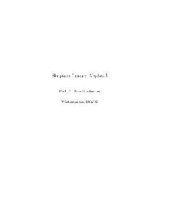 خرید و دانلود نسخه کامل کتاب Skriptum Lineare algebra
