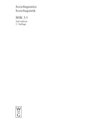 خرید و دانلود نسخه کامل کتاب Sociolinguistics Soziolinguistik: An International Handbook of the Science of Language and Society Ein Internationales Handbuch Zur Wissenschaft Von Sprache … Wissenschaft) (German Edition)