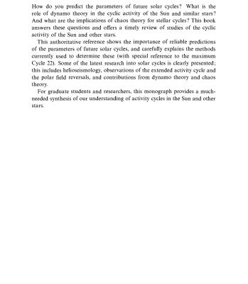 خرید و دانلود نسخه کامل کتاب Solar and Stellar Activity Cycles (Cambridge Astrophysics)