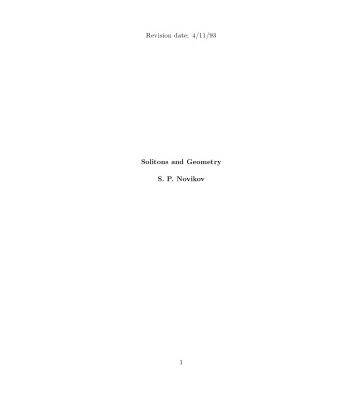 خرید و دانلود نسخه کامل کتاب Solitons and geometry