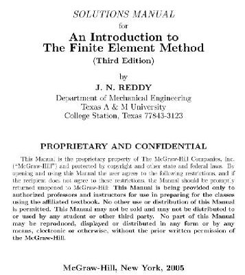خرید و دانلود نسخه کامل کتاب Solution manual for Introduction to finite element analysis