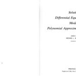 خرید و دانلود نسخه کامل کتاب Solution of Differential Equation Models by Polynomial Approximation (Physical & Chemical Engineering Science)