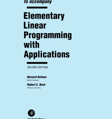 خرید و دانلود نسخه کامل کتاب Solutions Manual to accompany Elementary Linear Programming with Applications