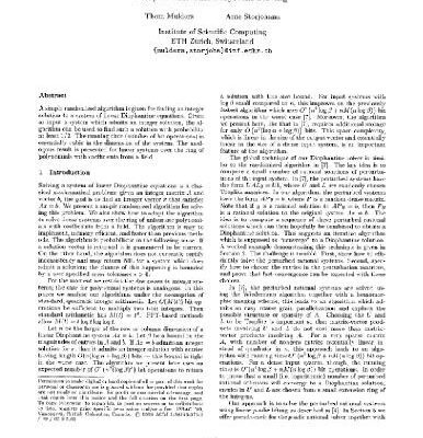 خرید و دانلود نسخه کامل کتاب Solving linear diophantine systems