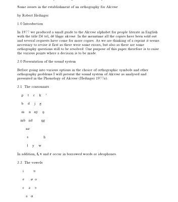 خرید و دانلود نسخه کامل کتاب Some issues in the establishment of an orthography for Akɔɔse