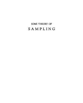 خرید و دانلود نسخه کامل کتاب Some Theory of Sampling