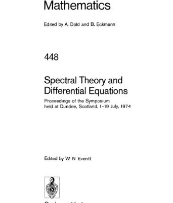 خرید و دانلود نسخه کامل کتاب Spectral Theory and Differential Equations