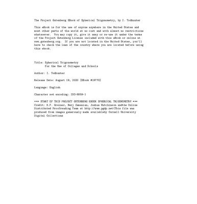 خرید و دانلود نسخه کامل کتاب Spherical Trigonometry: For the Use of Colleges and Schools (with numerous examples)