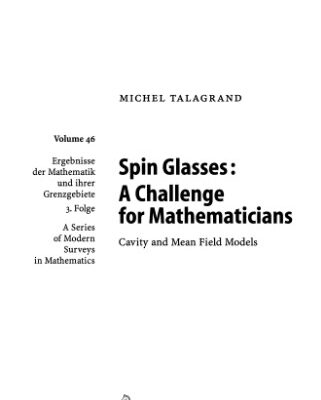 خرید و دانلود نسخه کامل کتاب Spin Glasses: A Challenge for Mathematicians