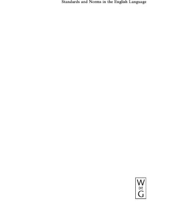 خرید و دانلود نسخه کامل کتاب Standards and Norms in the English Language (Contributions to the Sociology of Language)