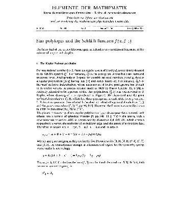 خرید و دانلود نسخه کامل کتاب Star Polytopes Schlafli Function f (x, b, y)