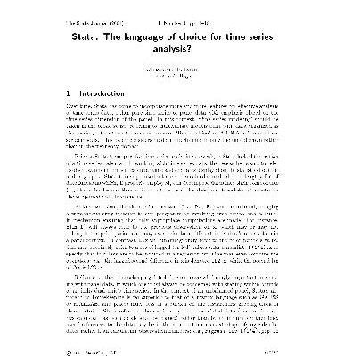خرید و دانلود نسخه کامل کتاب Stata- The Language Of Choice For Time Series Analysis