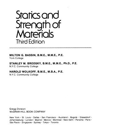 خرید و دانلود نسخه کامل کتاب Statics and strength of materials