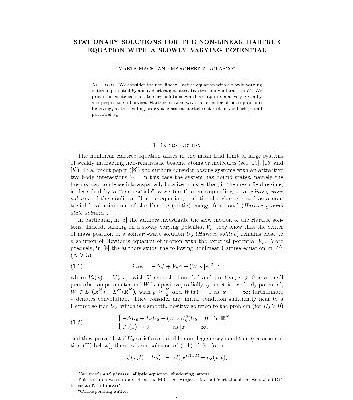 خرید و دانلود نسخه کامل کتاب Stationary solutions for the non-linear Hartree equation with a slowly varying potential
