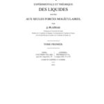 خرید و دانلود نسخه کامل کتاب Statique experimentale et theorique des liquides soumis aux seules forces moleculaires ~ French and English versions