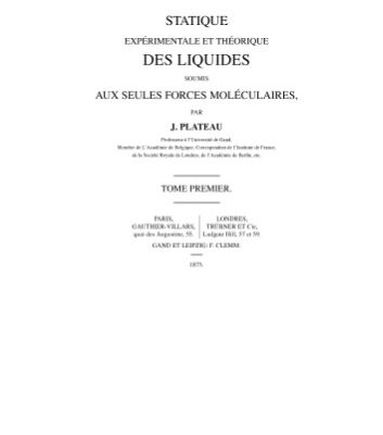 خرید و دانلود نسخه کامل کتاب Statique experimentale et theorique des liquides soumis aux seules forces moleculaires ~ French and English versions