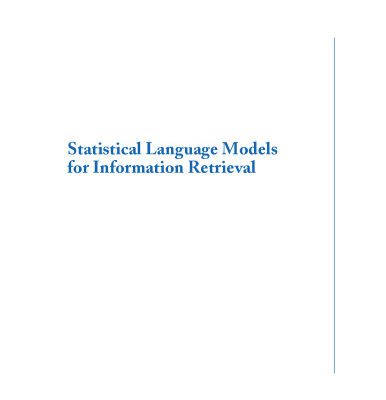 خرید و دانلود نسخه کامل کتاب Statistical Language Models for Information Retrieval