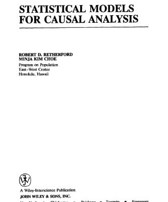 خرید و دانلود نسخه کامل کتاب Statistical models for causal analysis