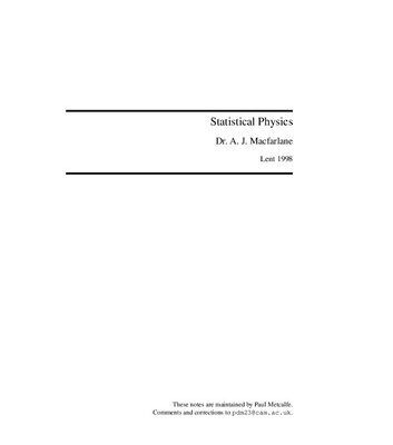 خرید و دانلود نسخه کامل کتاب Statistical Physics