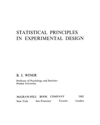 خرید و دانلود نسخه کامل کتاب Statistical Principles in Experimental Design