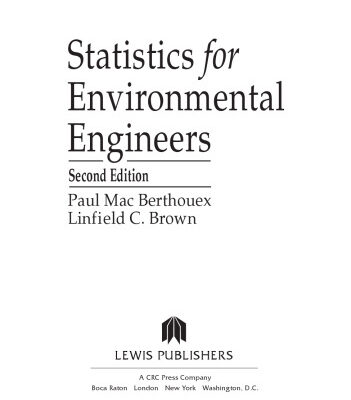 خرید و دانلود نسخه کامل کتاب Statistics for Environmental Engineers