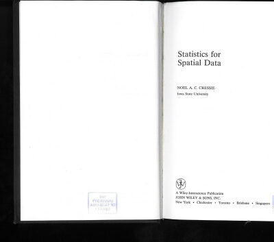 خرید و دانلود نسخه کامل کتاب Statistics for Spatial Data