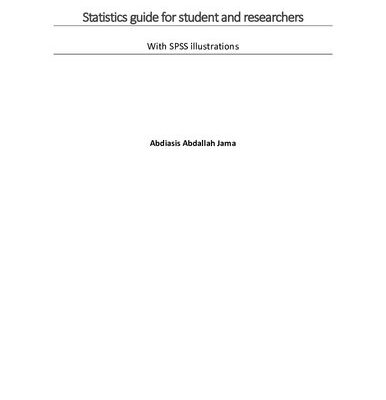 خرید و دانلود نسخه کامل کتاب Statistics guide for student and researchers. With SPSS illustrations