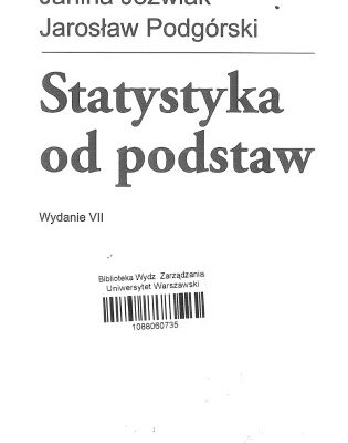 خرید و دانلود نسخه کامل کتاب Statystyka od podstaw
