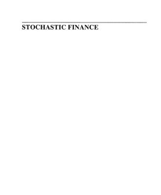 خرید و دانلود نسخه کامل کتاب Stochastic Finance Proceedings Lisboa