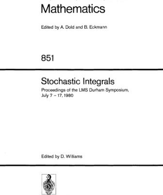 خرید و دانلود نسخه کامل کتاب Stochastic integrals (Proc. Durham 1980)