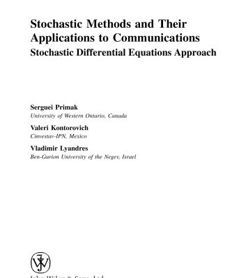 خرید و دانلود نسخه کامل کتاب Stochastic methods and their applications to communications: stochastic differential equations approach