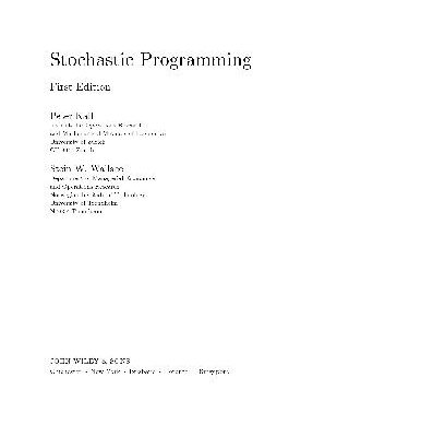 خرید و دانلود نسخه کامل کتاب Stochastic Programming
