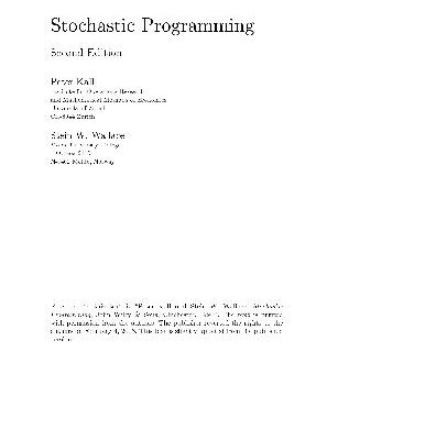 خرید و دانلود نسخه کامل کتاب Stochastic Programming