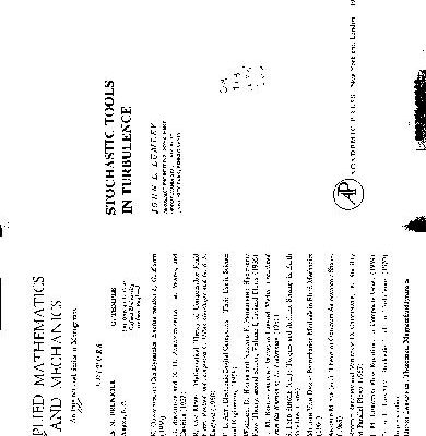 خرید و دانلود نسخه کامل کتاب stochastic tools in turbulence