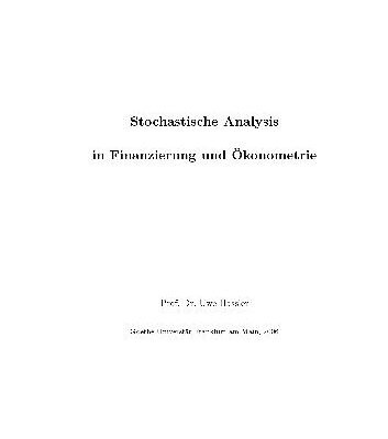 خرید و دانلود نسخه کامل کتاب Stochastische Analysis in Finanzierung und Oekonometrie 001