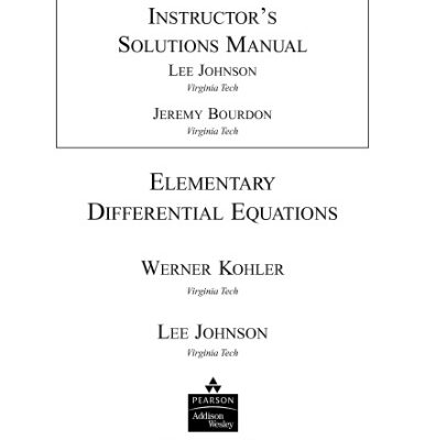 خرید و دانلود نسخه کامل کتاب Student Solutions Manual for Elementary Differential Equations