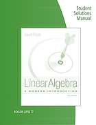 خرید و دانلود نسخه کامل کتاب Student solutions manual : linear algebra, a modern introduction, David Poole