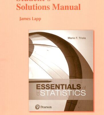 خرید و دانلود نسخه کامل کتاب Student’s Solutions Manual for Essentials of Statistics, Sixth Edition