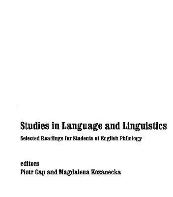 خرید و دانلود نسخه کامل کتاب Studies in Language and Linguistics
