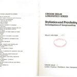 خرید و دانلود نسخه کامل کتاب Stylistics and Psychology: Investigations of Foregrounding