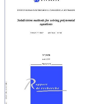 خرید و دانلود نسخه کامل کتاب Subdivision methods for solving polynomial equations