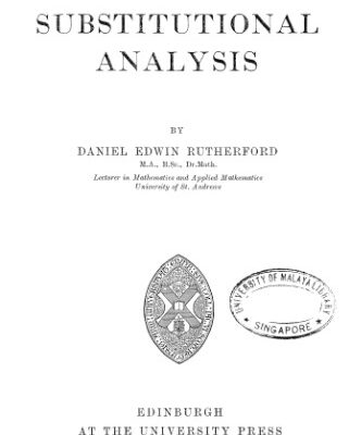 خرید و دانلود نسخه کامل کتاب Substitutional Analysis