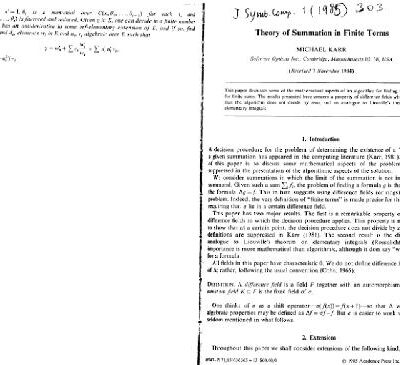 خرید و دانلود نسخه کامل کتاب Summation in finite terms