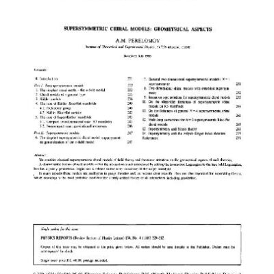 خرید و دانلود نسخه کامل کتاب Supersymmetric chiral models: Geometrical aspects