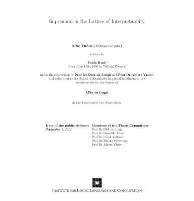 خرید و دانلود نسخه کامل کتاب Supremum in the Lattice of Interpretability [MSc Thesis]