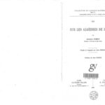 خرید و دانلود نسخه کامل کتاب Sur Les Algébres de Hilbert