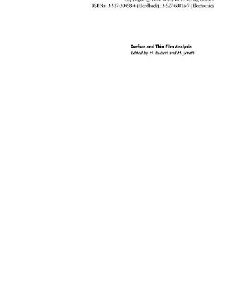 خرید و دانلود نسخه کامل کتاب Surface and Thin Film Analysis