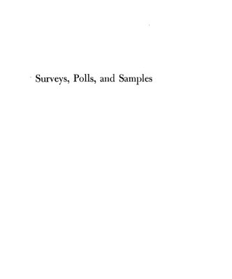 خرید و دانلود نسخه کامل کتاب Surveys, Polls and Samples