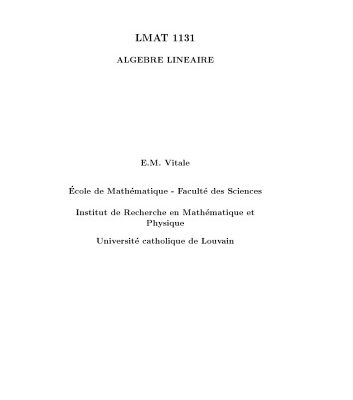 خرید و دانلود نسخه کامل کتاب syllabus Algèbre linéaire
